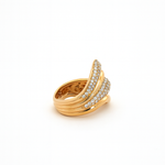 18ct Yellow Gold Pave Set Dress Ring