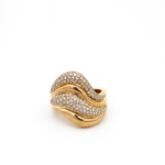 18ct Yellow Gold Pave Set Dress Ring