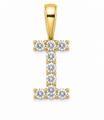 9ct Yellow Gold 0.13ct Initial Pendants