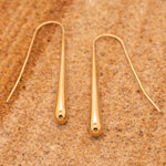 9ct Yellow Gold Trumpet Shaped Drop Earrings