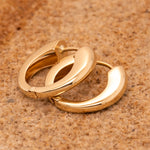 9ct Yellow Gold Fluted Shape Hoop Earrings