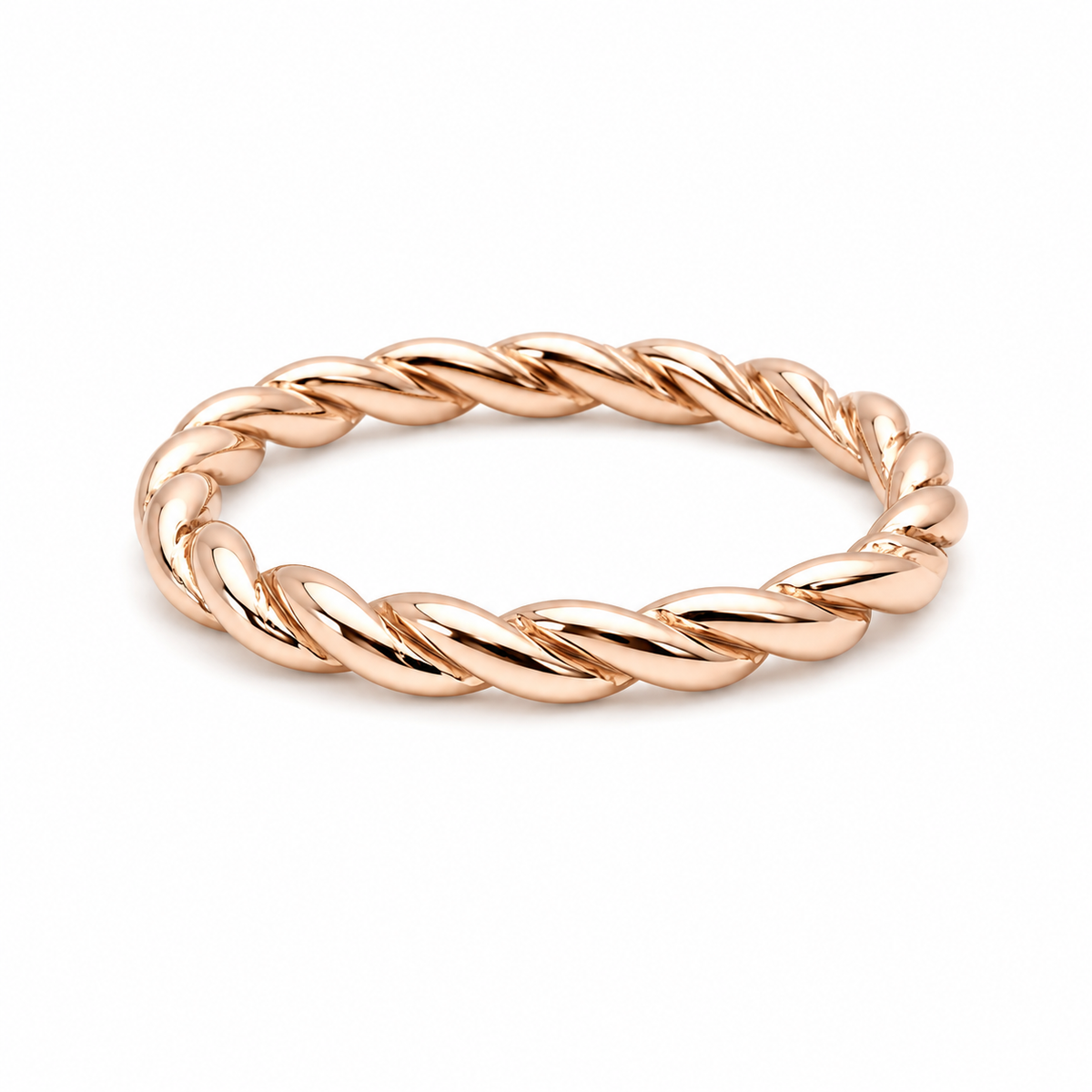 9ct Rose Gold Twist Dress Band