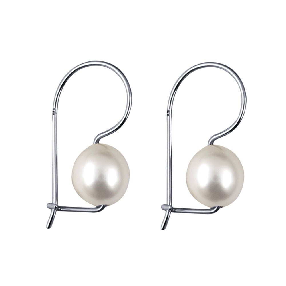 10mm Freshwater Cultured Pearl Euro Earrings - Markbridge Jewellers