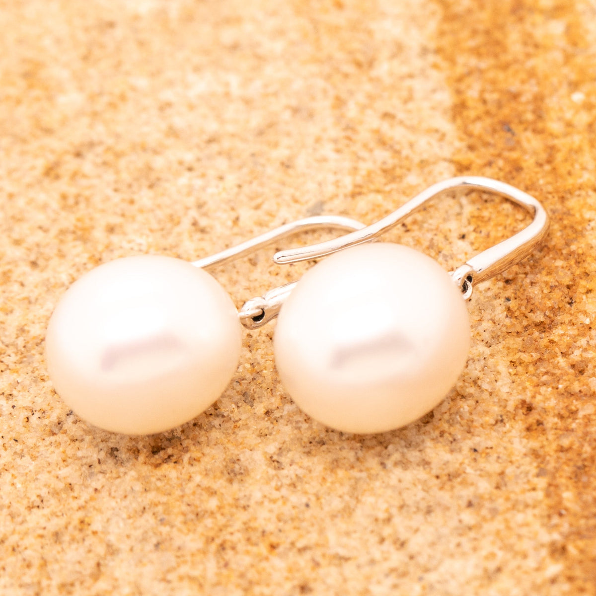 18ct White Gold Pearl Drop Earrings - Markbridge Jewellers