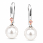Pink Diamond Pearl Earring