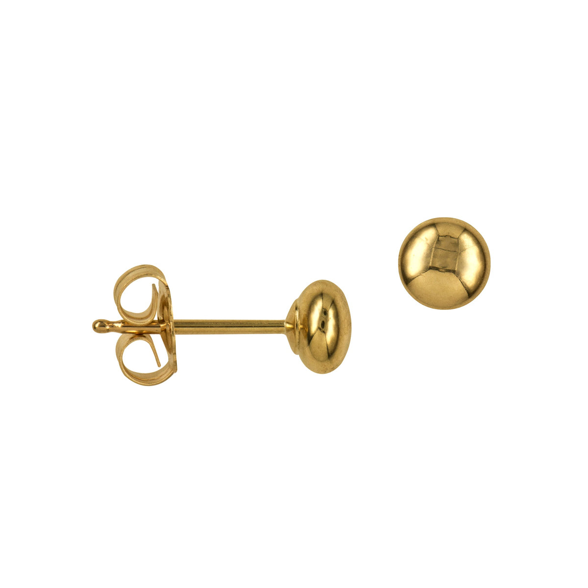 3-6mm Heavy Flattened Ball Studs - Markbridge Jewellers