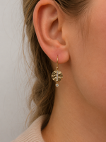 9ct Solid Gold Natural Diamond Disc 'Isabella' Earrings