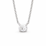 9ct White Gold Lab Grown Oval Diamond Necklace