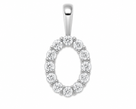 9ct White Gold 0.13ct Initial Diamond Pendants