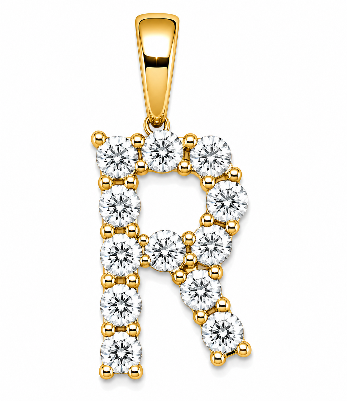 9ct Yellow Gold 0.13ct Initial Pendants