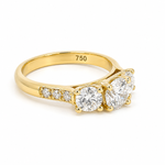 Three Stone Lab Grown Diamond Engagement Ring