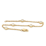 9ct Yellow Gold Diamond Bracelet