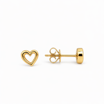 Open Heart Stud Earrings