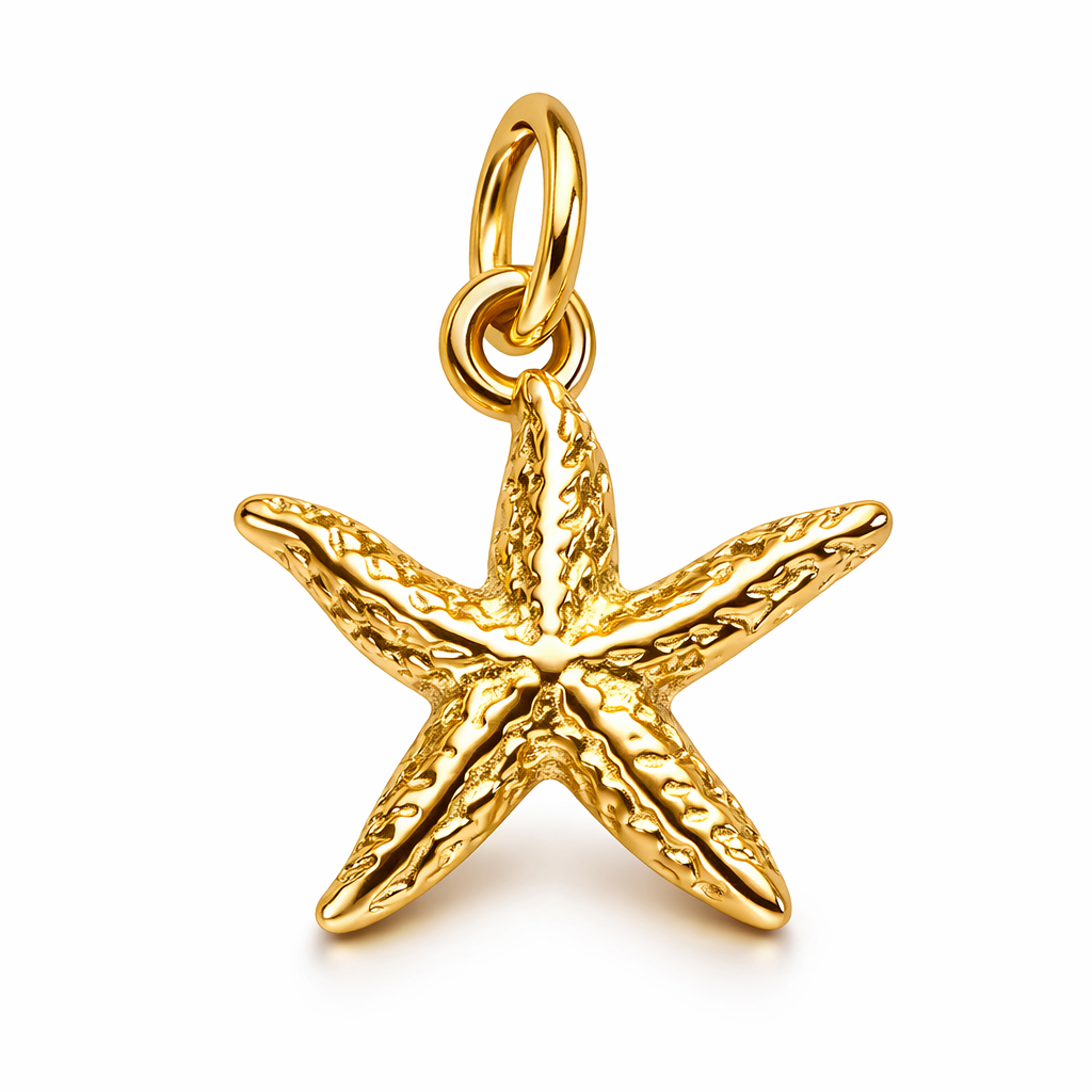 9ct Yellow Gold Starfish Charm