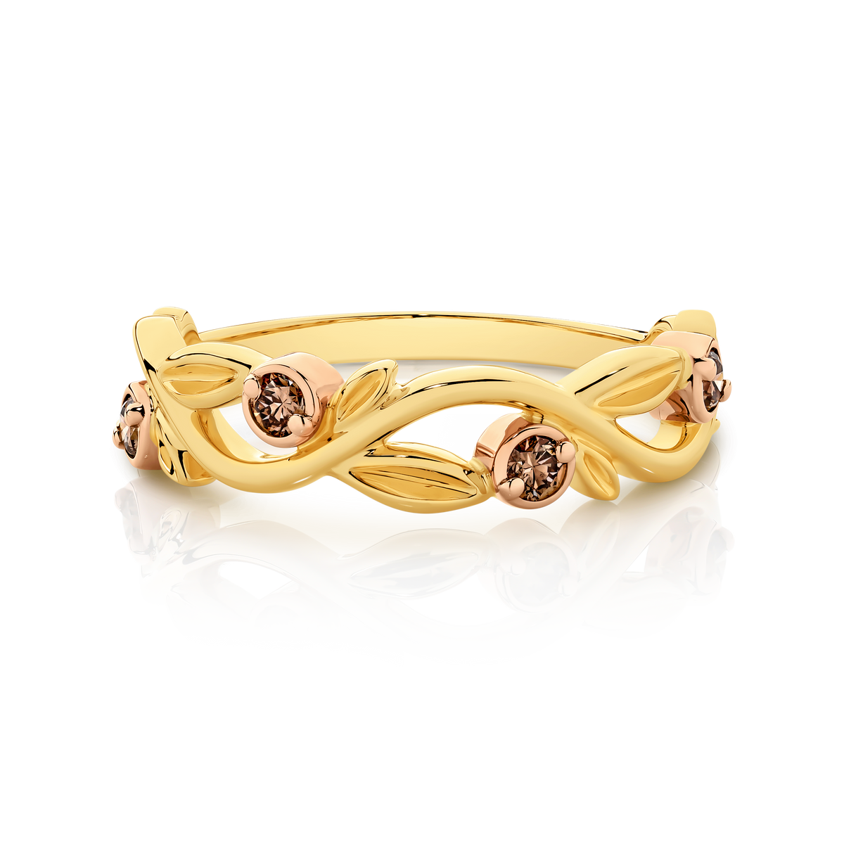 Australian Chocolate Diamond & Yellow Gold Dress Ring