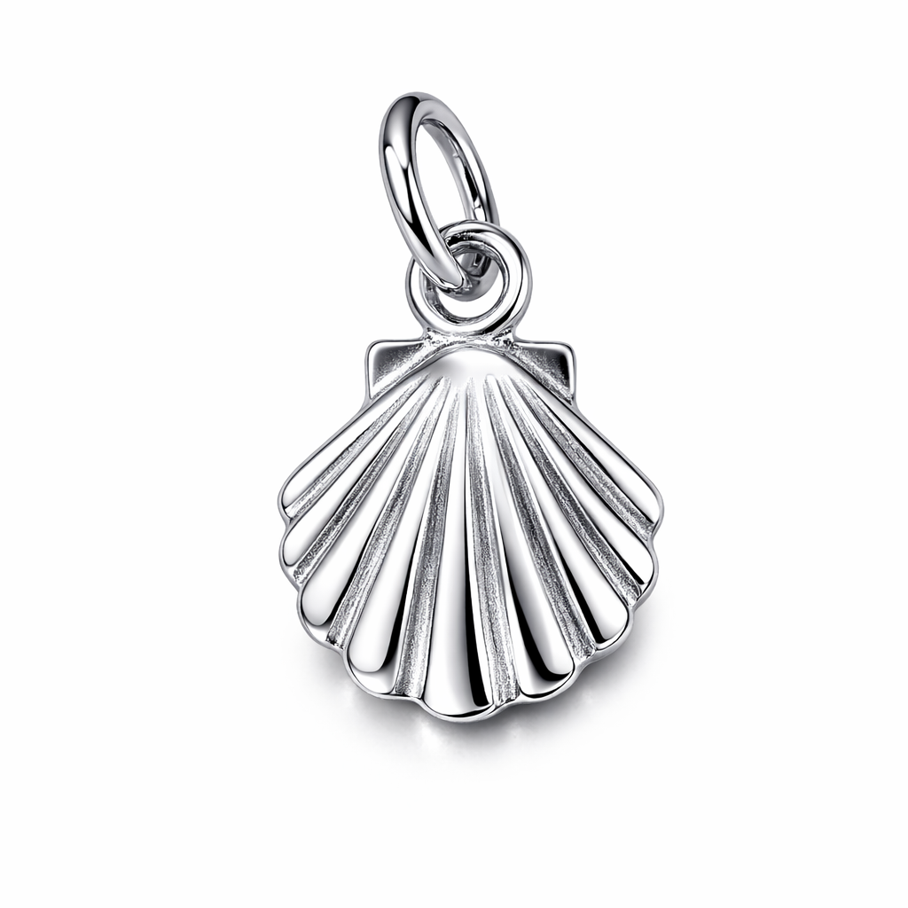Sterling Silver Small Scallop Shell Charm