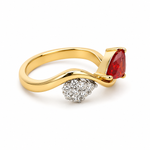 Orange Sapphire & Diamond Dress Ring