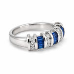 18ct White Gold Sapphire & Diamond Dress Ring