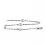 9ct White Gold Diamond Bracelet