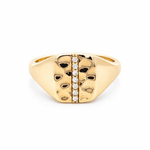 9ct Yellow Gold & Diamond ‘Isabella’ Rectangle Signet Ring