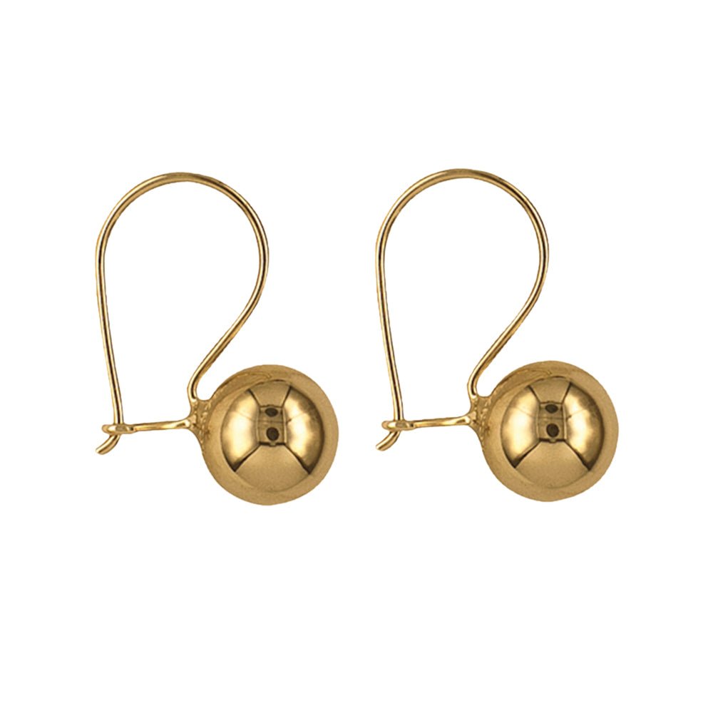 8mm Plain Euro Ball Earrings - Markbridge Jewellers