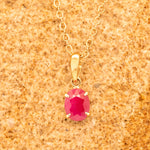 9ct Yellow Gold Enhanced Ruby Pendant - Markbridge Jewellers