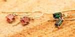 9ct Yellow Gold Oval Pink Tourmaline Drop Earrings - Markbridge Jewellers