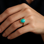 Yellow Gold Turquoise Ring