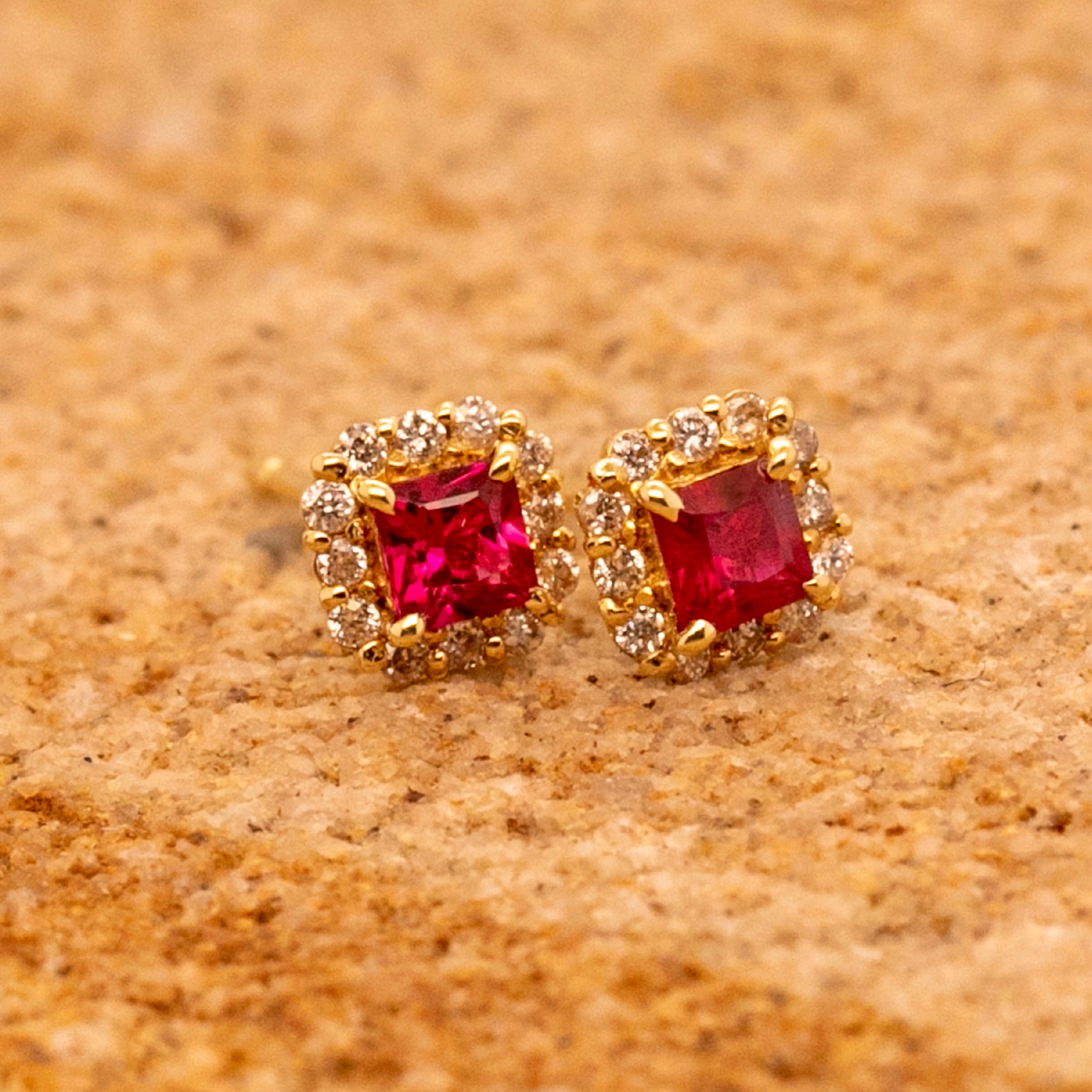 Single Ruby Jewellery Earrings Buy Earrings Online Ruby Stud