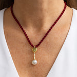 Peridot and Pearl Pendant