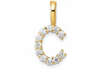 9ct Yellow Gold Initial C Slider