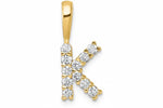 9ct Yellow Gold Initial K Slider