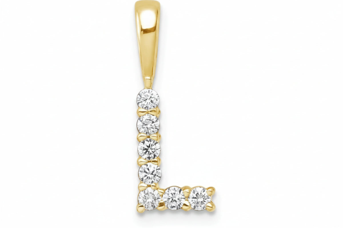 9ct Yellow Gold Initial L SLider