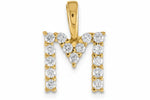 9ct Yellow Gold Initial M Slider