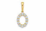 9ct Yellow Gold Initial O Slider