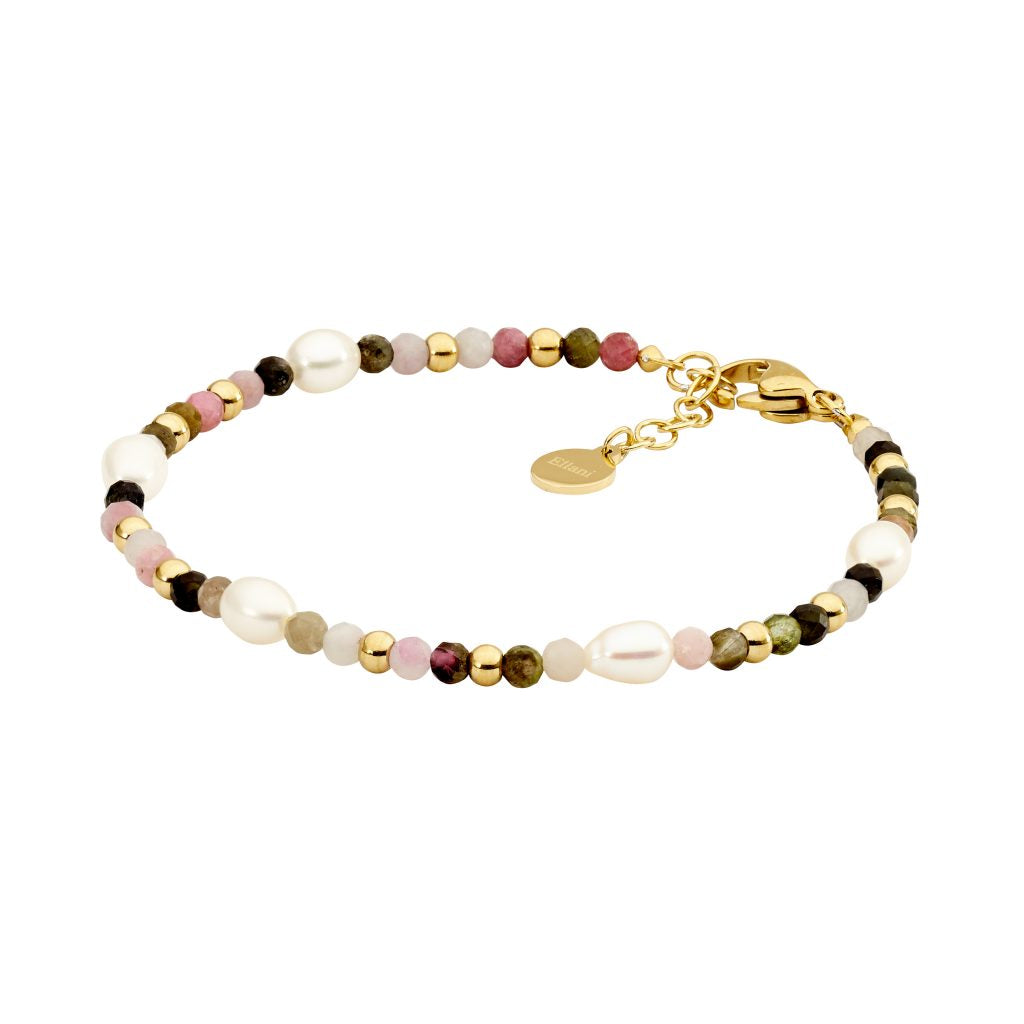 Tourmaline and Freshwater Pearl Bracelet- SB208