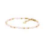 Rose Quartz and Freshwater Pearl Bracelet- SB210