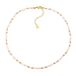 Rose Quartz and Freshwater Pearl Necklace- SP136