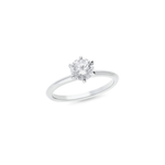 18ct White Gold 1.00ct Round Brilliant Cut Diamond Solitaire Engagement Ring