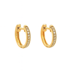 18ct Yellow Gold Diamond Huggies