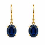 Yellow Gold & Australian Sapphire Drop Earring