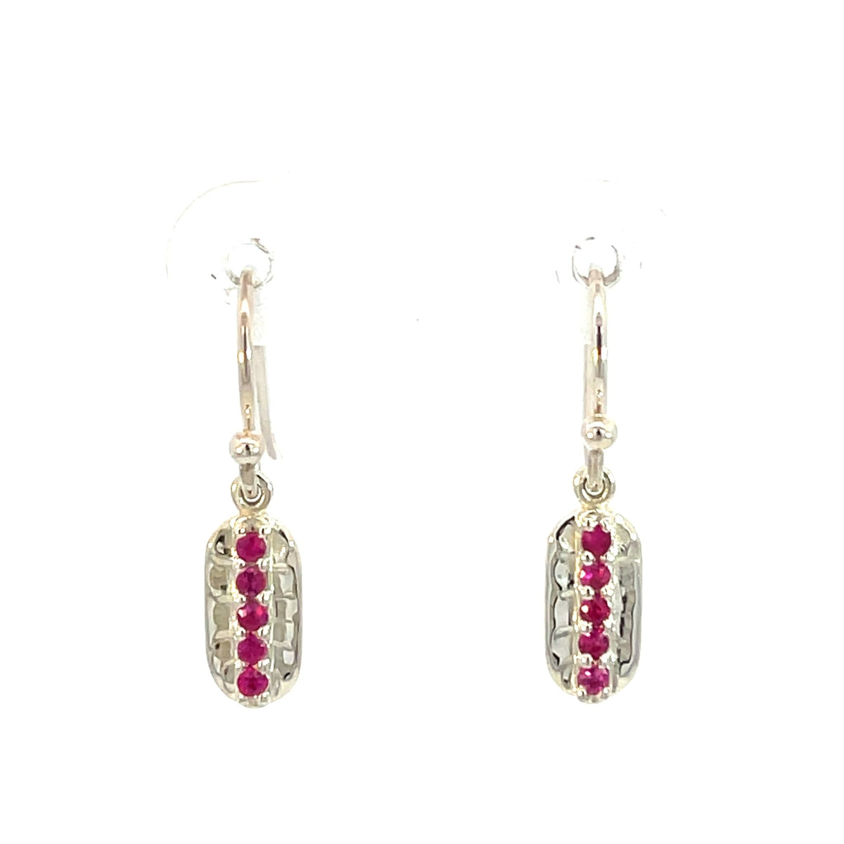 Bays Collection Pink Sapphire Oblong Earrings - Markbridge Jewellers