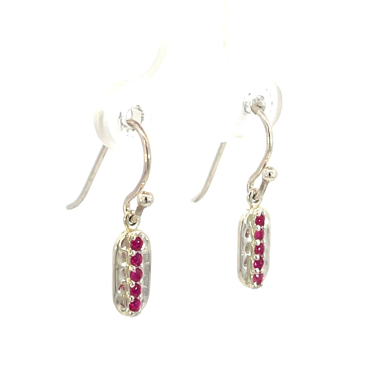 Bays Collection Pink Sapphire Oblong Earrings - Markbridge Jewellers