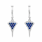 Bays Collection 'Little Jerusalem' Blue Sapphire Earrings