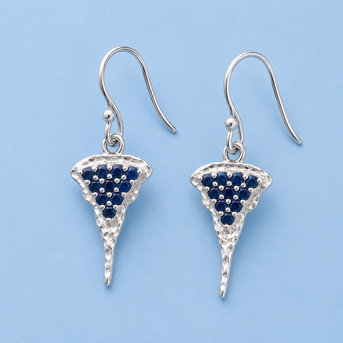 Bays Collection 'Little Jerusalem' Blue Sapphire Earrings
