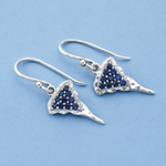 Bays Collection 'Little Jerusalem' Blue Sapphire Earrings