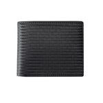 Black Carbon Fibre Leather Wallet - Markbridge Jewellers