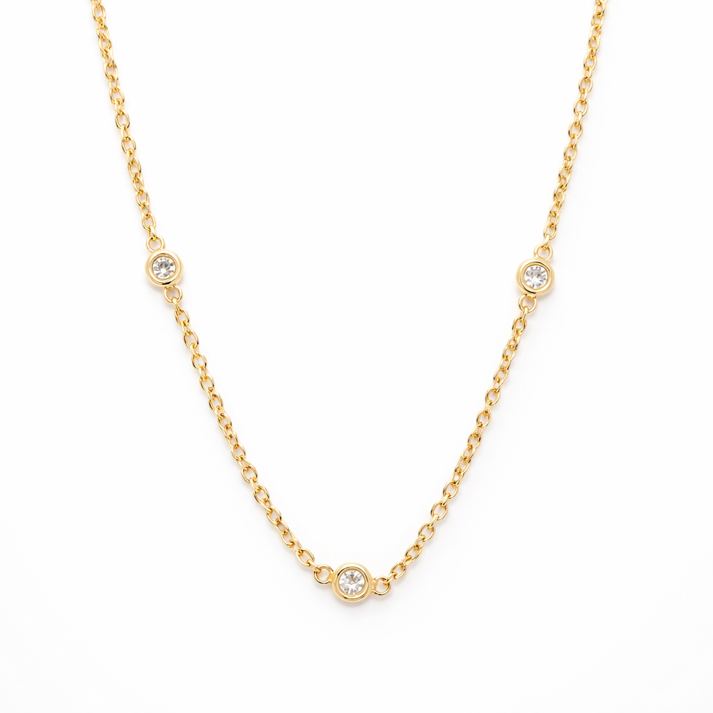 14ct Yellow Gold 0.29ct Diamond Cable Chain