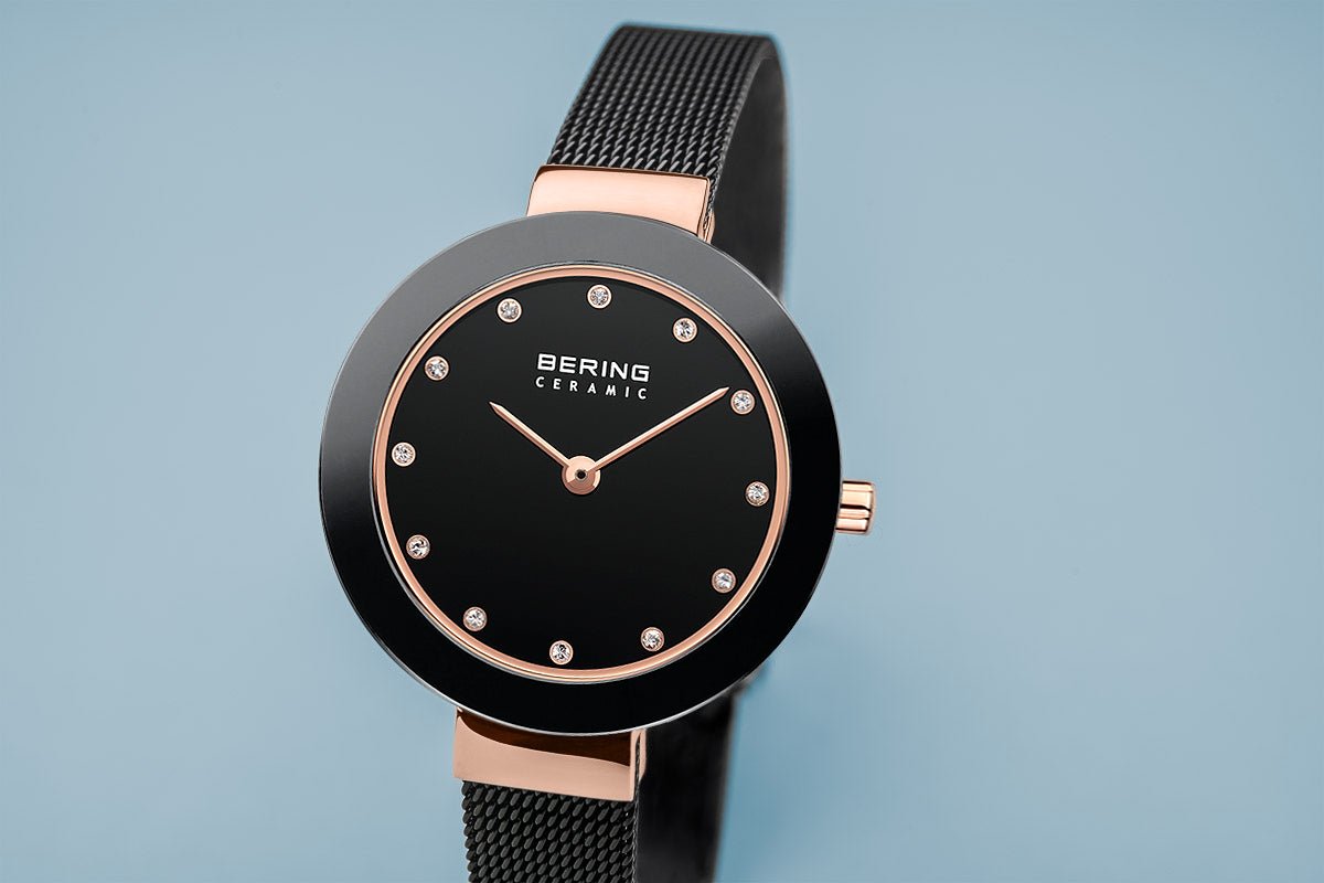 Ceramic Black & Rose Watch - Markbridge Jewellers