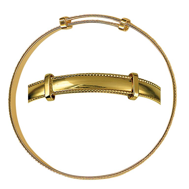 Childs Rope Edge Plain Expanding Bangle - Markbridge Jewellers